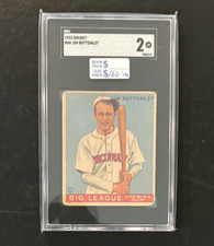 1933 GOUDEY BASEBALL CARD JIM BOTTOMLEY #44 SGC GRADED *2* GOOD