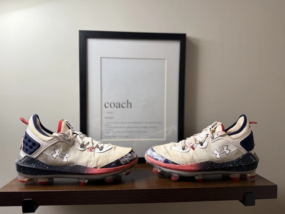 7.5m - Under Armour Harper 8 Elite TPU USA  Baseball Cleats [3027014-100] - Image 2 of 4