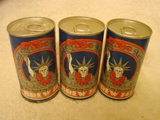 3 UNITED AIRLINES BREW 747 PULL TAB CANS NOVELTY CAN PAPER LABEL 1ST FLIGHT TO