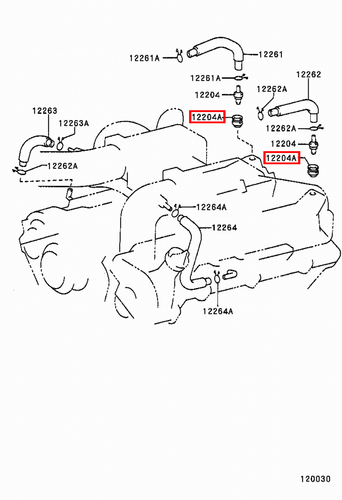 Genuine Crown JZS173 JZS171 JZS153 JZS151 JZS141 2.5 PCV Valve Rubber Grommet x2 - Picture 12 of 20