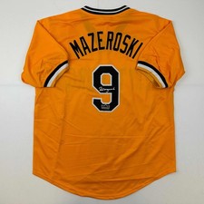 Facsimile Autographed Bill Mazeroski Pittsburgh Yellow Auto Jersey XL