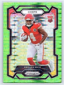 2023 Panini Prizm - Rookies Rashee Rice #350 Neon Green Pulsar Prizm (RC)