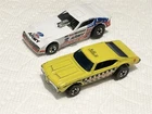 HOT WHEELS VINTAGE BLACKWALL US ARMY FUNNY CAR NEAR MINT & MAXI TAXI EXCELLENT