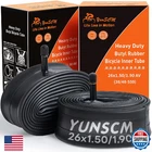 YUNSCM 2-PCS Heavy Duty 26" Bike Tubes 26x1.50/1.75/1.90 (38/48-559) 32mm Schrad