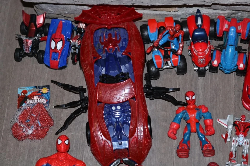 大量 批量 110 漫威蜘蛛侠 电影 动作人物 车辆 玩具 HASBRO 罕见 — 第 2/4 张图片