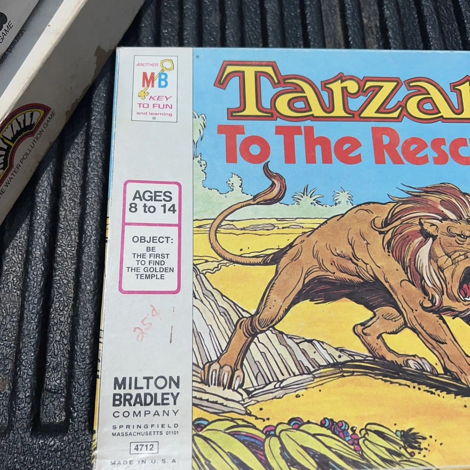 wow Vintage Tarzan to the Rescue Board Game Milton Bradley 1977 NOS unused - Image 2 of 4