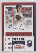 2017 Elite Extra Edition USA Baseball 18U Tickets Matthew Liberatore Auto w5b