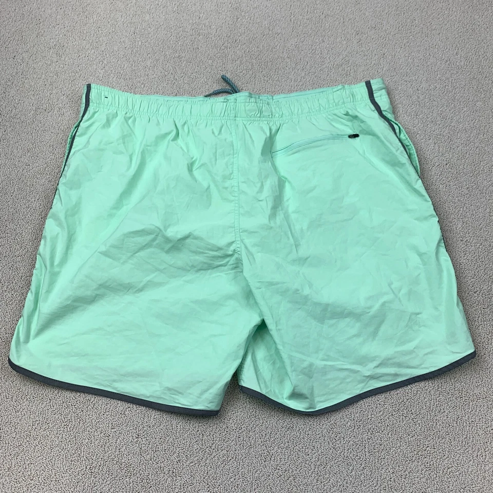 Pantalones cortos de baño George para hombre talla 3XL verde claro con cordón mezcla de algodón Foto 4 de 4