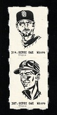 TREVOR HOFFMAN - BILLY MARTIN Uncut 2-Card Panels RARE MICRO Cards