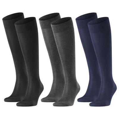 FALKE Herren Kniestrümpfe 2er Pack - Tiago, Socken, Bio-Baumwolle, Logo, lang... - Bild 1 von 4