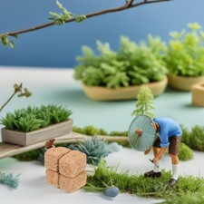  3 Pieces Strohballen Klein Mini-strohballen Mini-Herbstdekoration