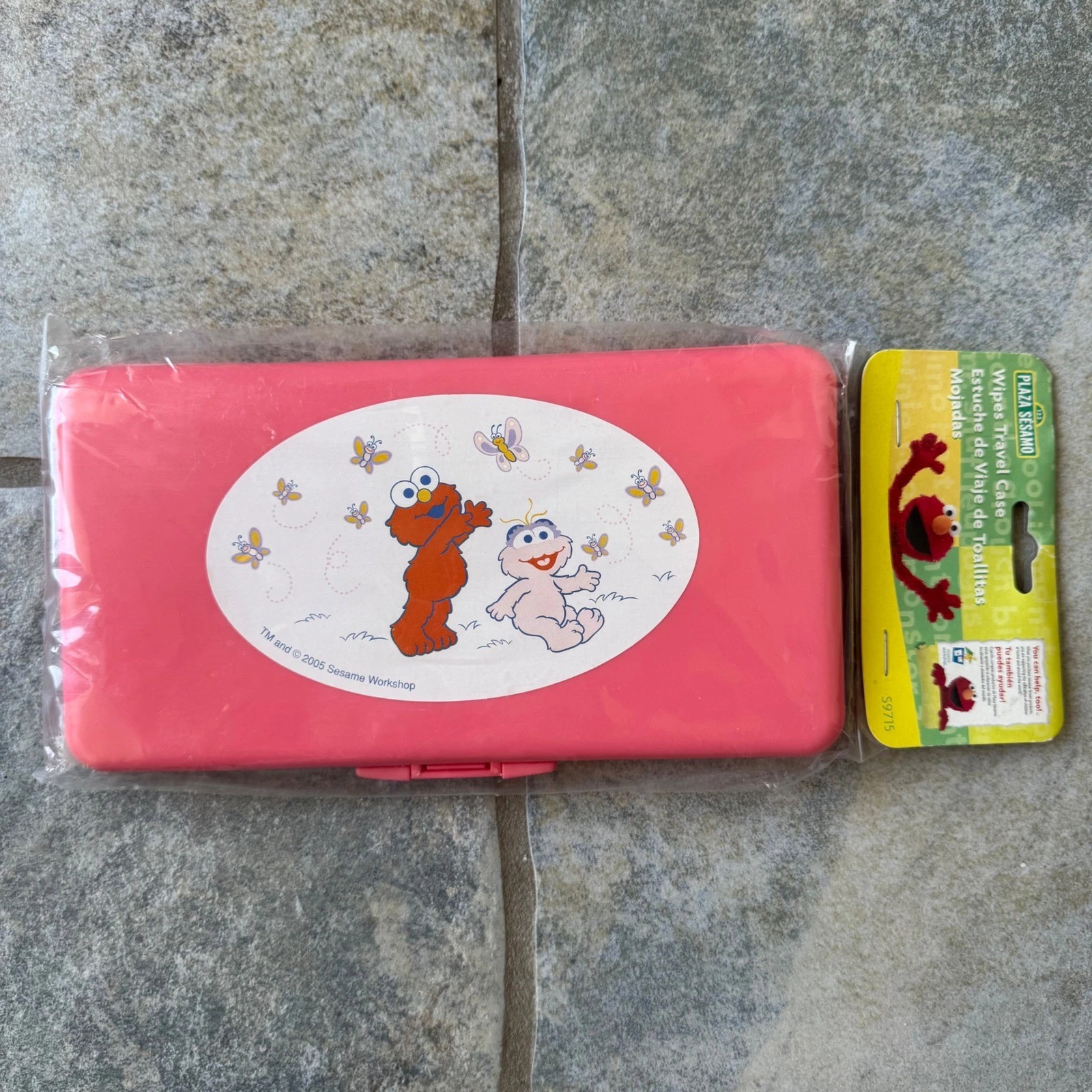 Vintage 2005 Elmo & Abby Sesame Street Empty Travel Wipe Cases NIP S9715 RARE