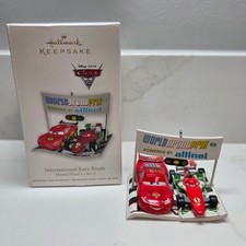 Hallmark Keepsake Cars 2 International Race Rivals Ornament Red Racing 2011