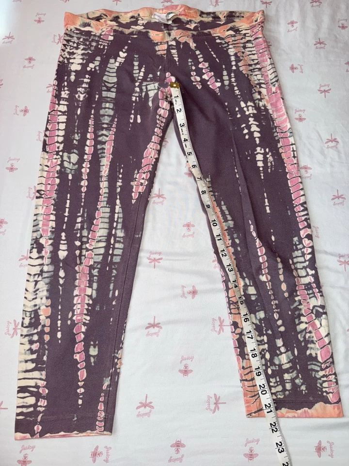 Vintage Y2k Hard Tail Forever Cropped Stretch Tie-Dye Leggings Pants S CUTE! - Image 4 of 4