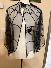 NEW Zara Halloween spider witch mesh cape costume cosplay kids 6-14 years medium