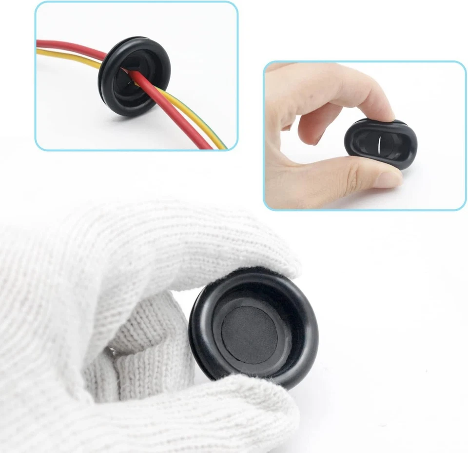 Комплект резиновых люверсов 188 штук — резиновые заглушки для круглых отверстий, проводки, электричества... - Изображение 3 из 4