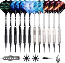 WIN.MAX Darts Plastic Tip - Soft Tip Darts Set - 12 Pcs 18 Gram with 100 Extra