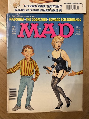 Vintage Mad Magazine Nov. 1997 #363 Spice Girls & Madonna Issue #304 July 1991 - Imagen 2 de 5