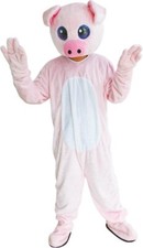 Pink Pig Mascot Animal Great Adult Costume Halloween