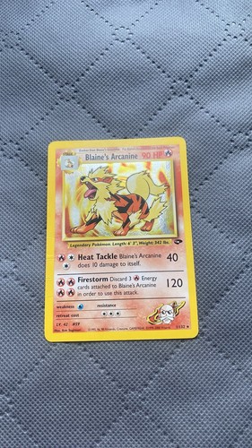 1995-2000 Rare Holo Pokemon Card Blaine’s Arcanine 1/132