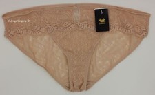 NWT Wacoal 843295 "Vivid Encounter" Low-rise Stretch Lace Bikini, Beige 253 XL