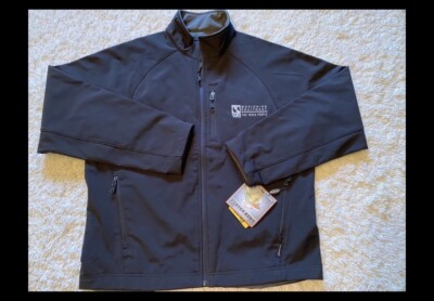 Landway Matrix 9901 soft Shell mens jacket size Large  100% Polyester Blue color