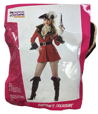 California Costume Halloween Captain's Treasure Pirate Outfit Size Adult Medium
