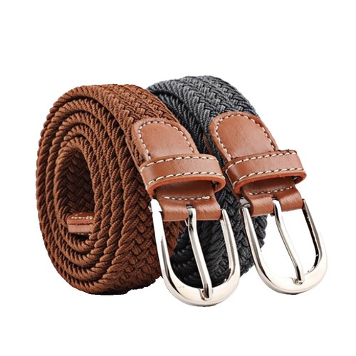ECOTE Belt size Small 100% LEATHER Braided Elastic Back 