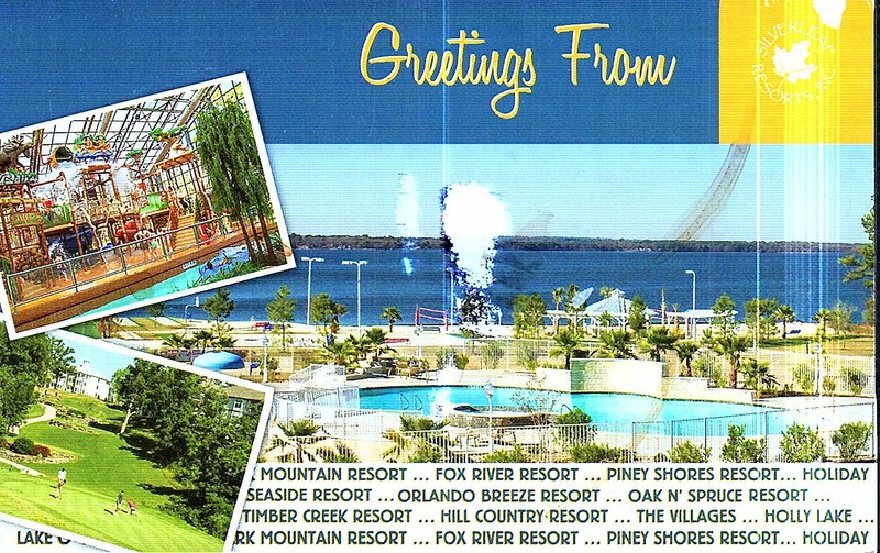NICE VINTAGE ADVERTISING POSTCARD RCI RESORTS - FOX RIVER RESORT AND MORE