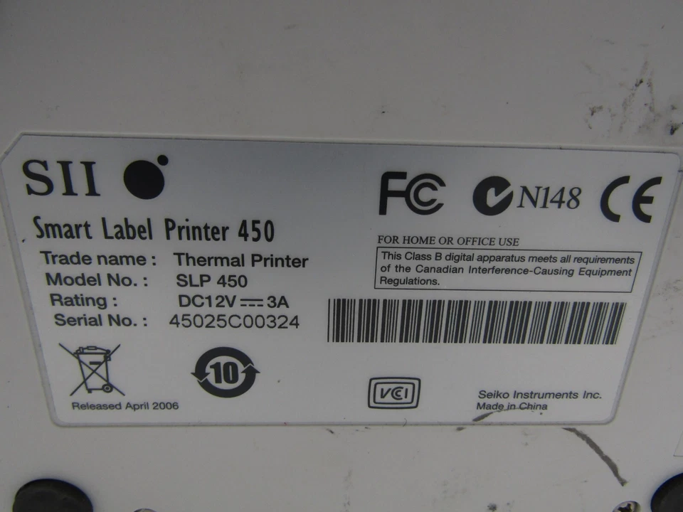 Seiko Smart Label Monochrome Printer SLP 450 Thermal Printer - Image 3 of 3
