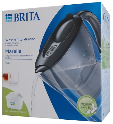 Brita Marella Wasserfilter-Kanne 2,4 L Graphit inkl. 1x Maxtra Pro All-in-1
