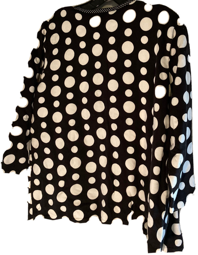 NWT Talbots Woman ~ Art to Wear ~ Bl/Wh Polka Dot Twinset Tank Cardi 1X - Picture 5 of 5