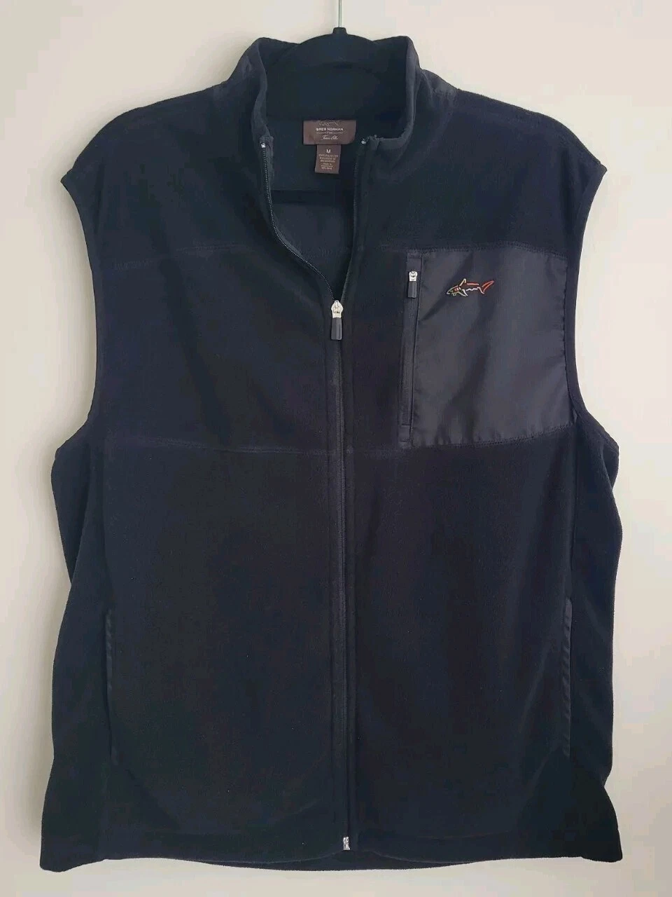 Greg Norman For Tasso Elba Full-zip Vest In Black. Size M (H349)