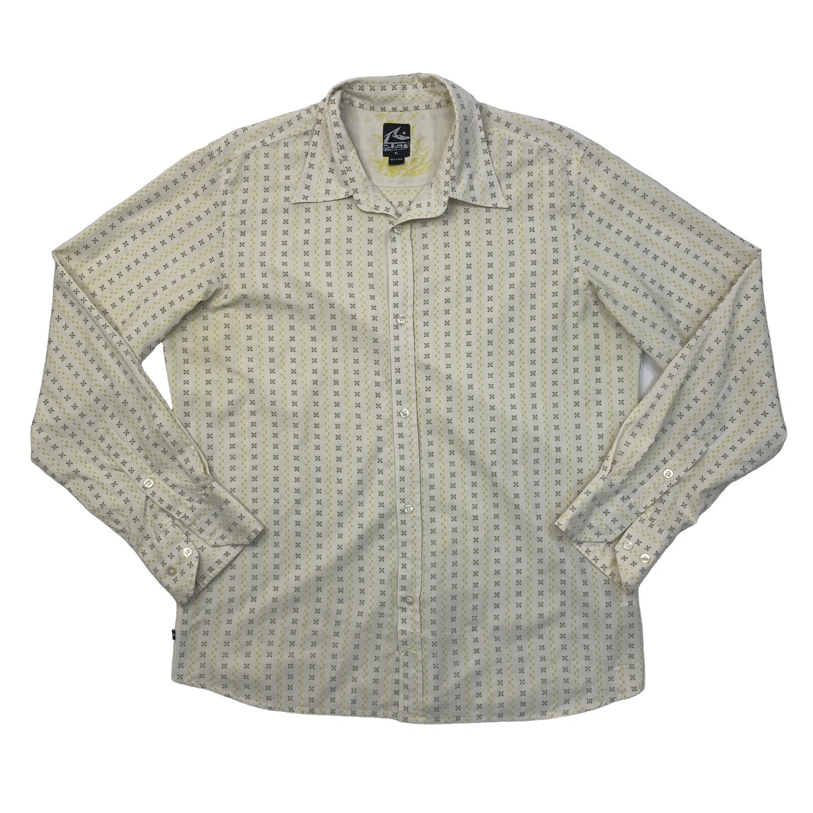 Camisas para hombre con botones informales a rayas oxidadas