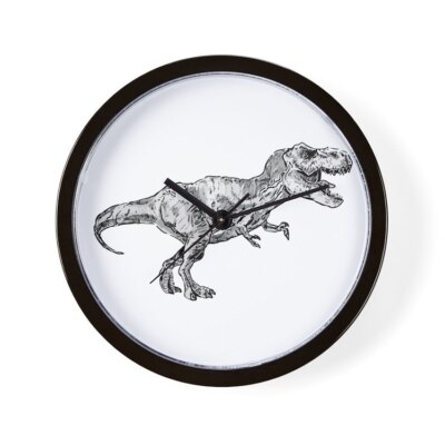 CafePress Dinosaur T Rex Roar! Unique Decorative 10'' Wall Clock (25927100)