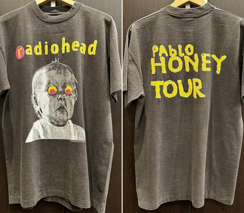 Radiohead rock band Pablo Honey charcoal T-shirt 2 side Unisex NH12788