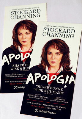 APOLOGIA LONDON TRAFALGAR STUDIOS FLYER X 2 - STOCKARD CHANNING