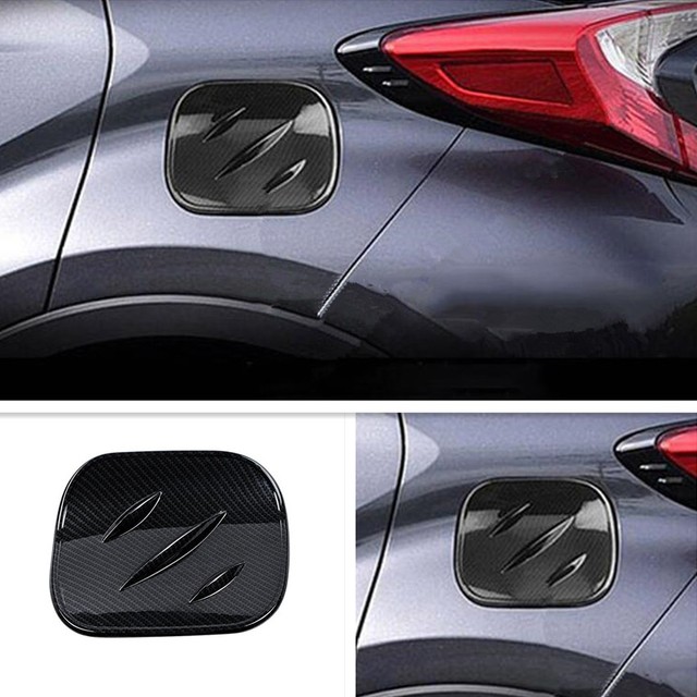 Carbon Fiber Style Gas Cap Fuel Tank Cover For Toyota CHR CHR 2016