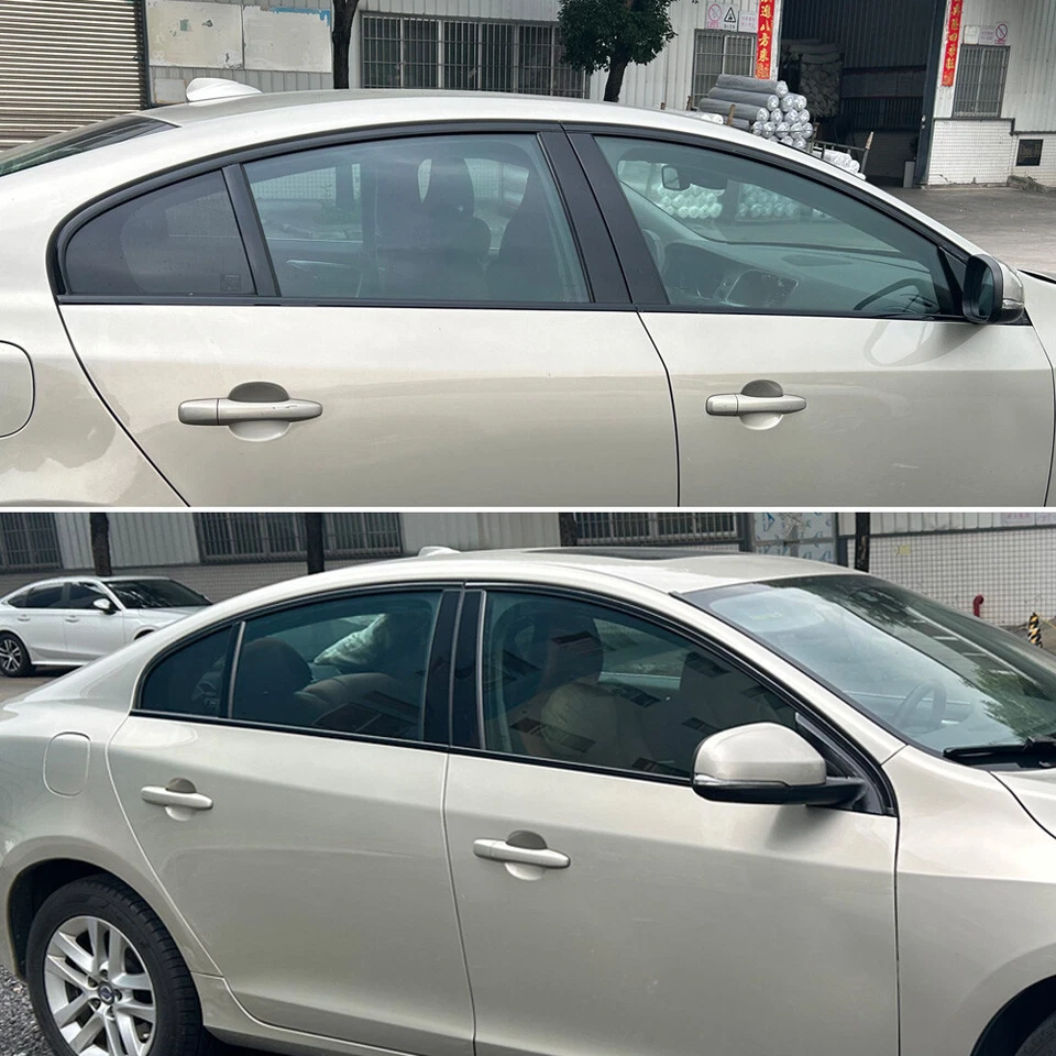 Matte/Glossy Black Chrome Delete Window Trims For Volvo S60 V60 2011-2018 Foto 3 de 4