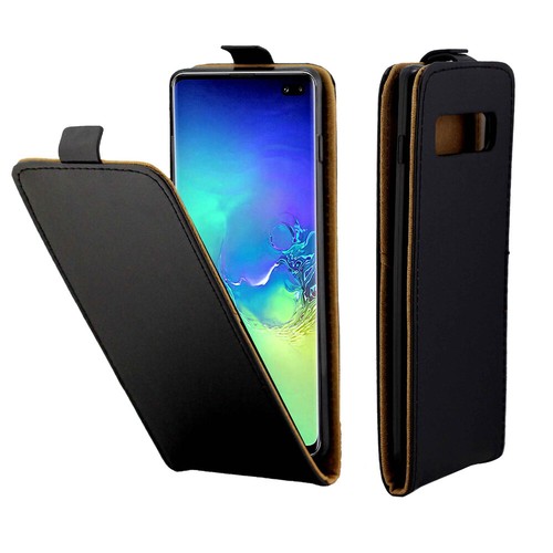 Vertical Flip Leather Black Full Cover Back Case Skin Holster For iPhone Galaxy - Zdjęcie 72 z 96