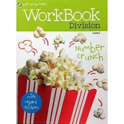 Division Workbook for Grade 3 with Answer Keys & Reward Stickers
