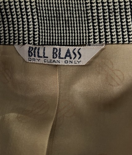 Bill Bass Houndstooth Plaid Grey Men’s 3 Pc Suit - Picture 7 of 21