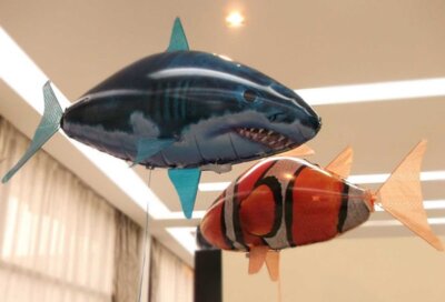 Remote Control Air Swimming Fish Toys Drone Nemo Inflatable Fly Shark  Clownfish UK