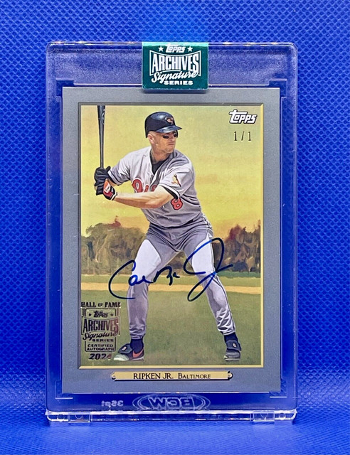 Cal Ripken Jr. 1/1 Autograph Baltimore Orioles Archives Signature Series RARE