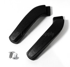 Black Bucket Seat Hinge Arm Covers W Clips For 1967-1970 Camaro Firebird