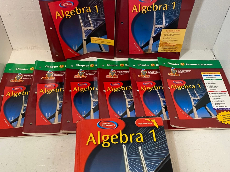 Algebra 1 Set Chapter Resource Masters,solutions manual,transparencies,textbook - Image 4 of 4
