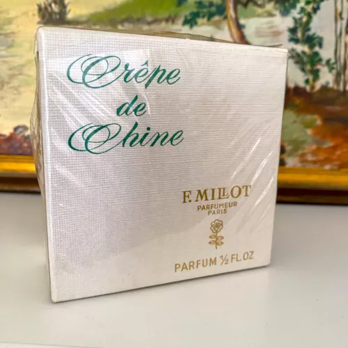 Vintage 1960s F. Millot CREPE DE CHINE Real Parfum Perfume Splash 1/2 oz 15 ml 