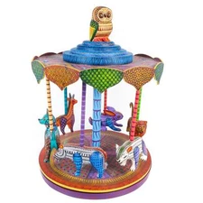 Animal Carousel - Oaxacan Alebrije Wood Carving