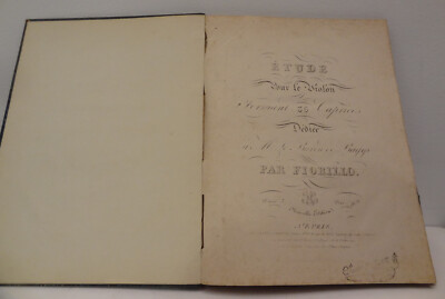 FIORILLO Studie für Violine bildet 36 Caprices ed ca 1820 gewidmet Baron Bagge