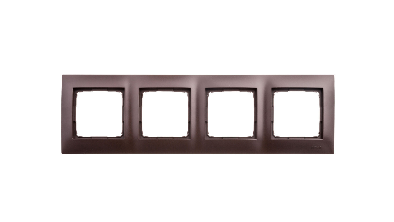 Simon 54 Premium Quadruple frame brown matt DR4 / 46 /T2UK
